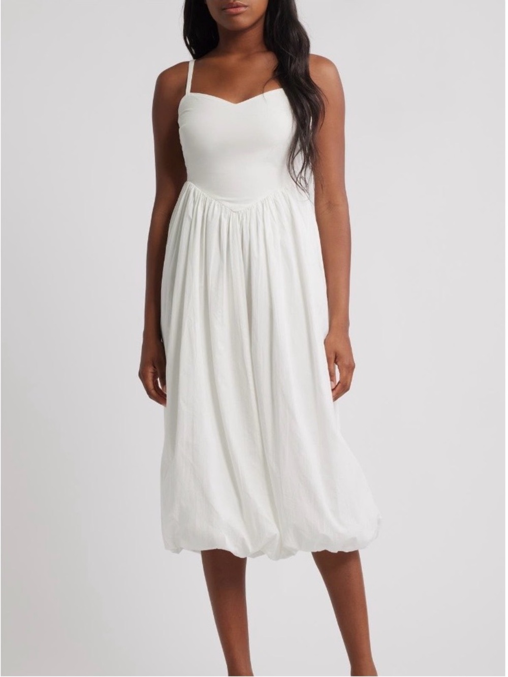 Lipsy Puffball Drop Waist Midi dress